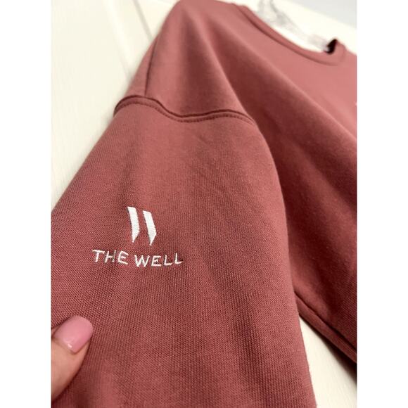 Women's The Well Raw Edge Cropped Sweatshirt Wildly Capable Size Large - Picture 4 of 7
